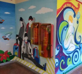 I murales della scuola Saltini