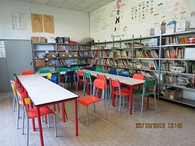 aula biblioteca e pre-scuola